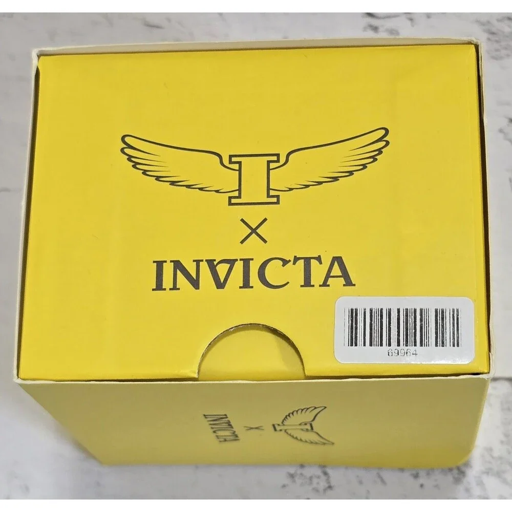 Invicta Specialty Men's Watch 42mm Black Dial Silver Gold Tone 69964 Brand New